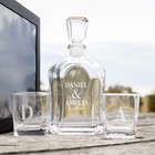 Groomsmen Personalised Engraved Best Man Wedding Whiskey Decanter Scotch Glasses