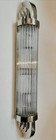 Antique Vintage Art Deco Nickel Brass   Glass Rod Ship Light Wall Sconces Lamp