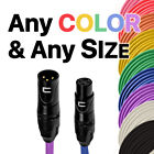 3 Pin Xlr Male To Female Balanced Cable - Custom Length Color Microphone Cord 