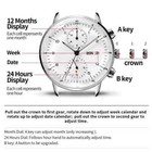 Luobin Mens Watch Automatic Chronograph Watch For Men Date Leather Strap Watch