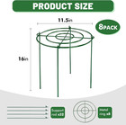 8 Pack Peony Cages Set 11 5  Dx16 H Peony Cages And Supports Heavy Duty Metal Pl