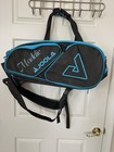 Joola Tour Elite Pickleball Bag Black light Blue Zip Up Travel Carry Tourney