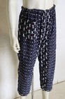 Vintage Japanese Kasuri Monpe Pants Indigo Cotton Boro Handmade Pocket Showa Era