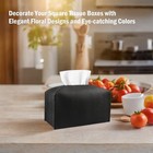 Tissue Box Cover Pu Leather Tissue Holder Rec Facial Tissue Case