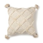 20  Square Throw Pillow 100  Cotton Tufted Trellis Sofa Modern Decor Living Room