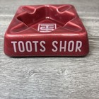 Vintage Toots Shor Nyc Restaurant Ashtray Red Ceramic New York City Usa 3727