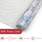  Kitchen Runner Rug For Hallway Non-slip Modern Abstract Runner Rug 2x5 Blue 