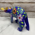 Signed Oaxacan Alebrije Wood Cat Handcrafted   Painted Mexican Folk Art Vintage