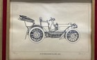 Deno Signed 1900 Mercedes-wagen Lithograph 16x13 Print 198 250 - For Parts