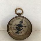 Vtg  Brass Pocket Compass Navigation  Antique Nautical Maritime