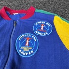 Vtg Fitness Usa Tracksuit Kids One Size Blue Colorblock Sweatsuit Jacket Pants