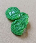 Antique Czech Glass Buttons - Vintage - Art-deco - 1920  s-1930  s  3pcs  - F886