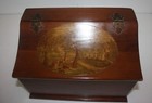 Vintage Wood Recipe Storage Keepsake Box Homestead Picture