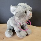 Russ Berrie Gray   White Tabby Kitty Cat 2019 7  Plush Yellow Eyes Stuffed Soft