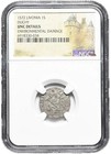 Livonia 1572 Teutonic Knights Medieval Duchy Silver Schilling 1s Coin Ngc Ms Unc