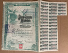 Antique Bond Banco Central Mexicano  Era Porfirio Diaz 1908  Add Timbre Fiscal