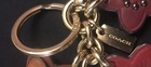 Coach Key Chain Fob Leather Wildflower  New W o Tag