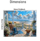 Landscape Paint By Numbers Kit For Adults Beginners  Beach Adult Paint By Num   