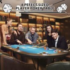 Oval Poker Table For 10 Players texas Hold em Poker Table With Collapsible Legs