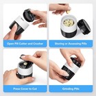 3-in-1 Pill Crusher And Pill Cutter  Pills Crusher Fine Powder With Stainless St