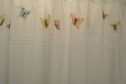 Butterfly Embroidered Fabric Shower Curtain Mariposa 70wx72l
