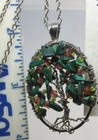 E050 Tree Of Life In Oval Dream Catcher Ring On 12  Chain