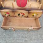 Vintage Wood Sewing Hanging Storage W  4 Drawers