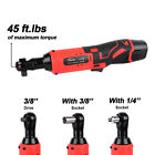 12v Electric Cordless Ratchet 3 8 right Angle Wrench Impact Power Tool W battery