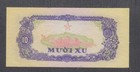Vietnam South 10 Xu Note P-r1 1963 Nd  1968   Unc
