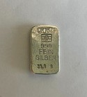 1871  Style Iron Cross German Eagle 1 Oz Silver Hand Poured Bar 999 One Ounce