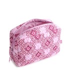 Vera Bradley Xl Cosmetic Bag Lavender Medallion Pink Makeup Case Travel