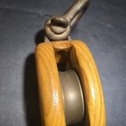 Merriman Brothers Mb Vintage Sailboat Wood Lignum Vitae Block  Pulley