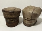 2 Antique Millinery Wood Hat Block Form Puzzle Mold Hatter Milner Multi Pice