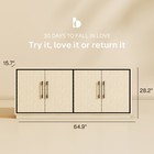 65  Buffet Cabinet W  Storage  Sideboard For Dining Room  White Lotus