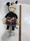 Vintage 1930s Mickey Mouse Velvet Cloth Rag Doll Plaid Shorts Big 20  Antique