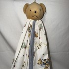 Vintage Springmaid Blue Jean Teddy Diaper Stacker Nursery Hanging Organizer