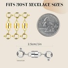 Double Magnetic Necklace Clasp  12pcs Strong Magnetic Clasps For Necklaces  Gold