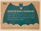 Vintage 1966 Topps Batman Blue Bat Logo  44b Riddler Robs A Rainbow 