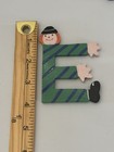 Vtg Sevi Hand Painted Wooden Clown Letters Lot Of 9 E  R  Y  S  D  T  U