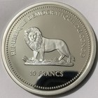 2005 Congo 10 Francs Benedictus Xvi Cologne Silver Proof Mintage-3k