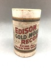 Vtg Empty Edison Record Box Only No Cylinder Gold Moulded Lined Echo All Over