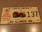 Vintage 2000 Illinois Metal License Plate Gas Engine Club Antique Tractor Nice  