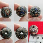 Antique Millefiori Glass Bead     2 Cm  Multicolor Mosaic Floral eye Motifs Roman