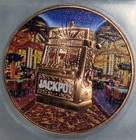 Jackpot 1oz  999 Pure Copper Round Ms70 Las Vegas Lucky Token  Le Mintage 10 000
