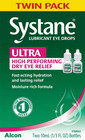 Ultra Lubricant Eye Drops  Artificial Tears For Dry Eye  Twin Pack  10-ml Each