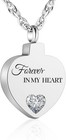 Urn Necklaces For Ashes     Stainless Steel  Birthstone Jewelry Heart Pendant