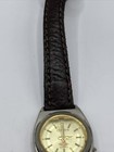 Vintage Citizen Women s Quartz Watch Gold Dial Brown Leather Band- New Battery