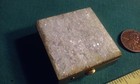 Vintage Mini Powder Compact   Mirror Clean Unused W  Crackled Mop Flakes Lid