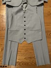 Nwt  Mens Reiss Relief Slim Fit Single Button Peak Lapel 3-piece Suit 40r 34w