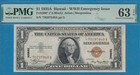  1 00 1935-a Star  Hawaii Brown Seal Silver Certificate  Pmg Choice  New 63epq